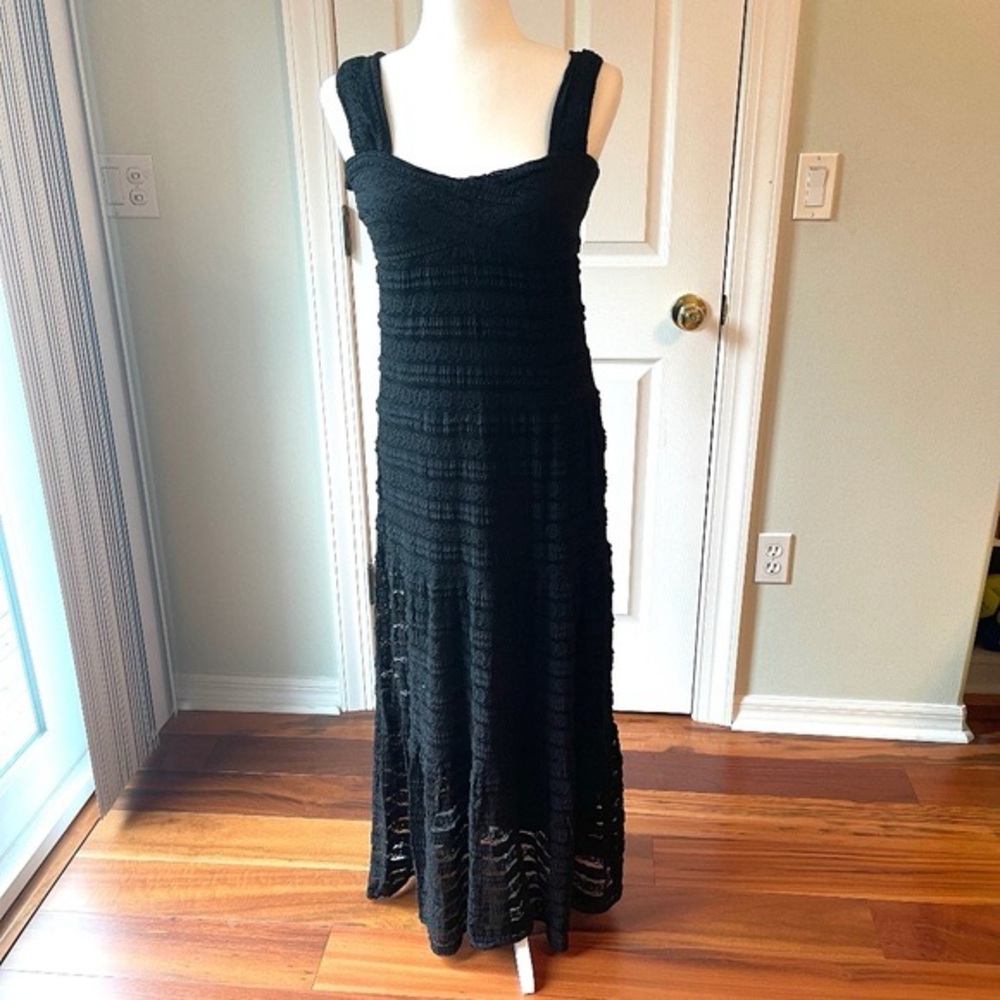 BRAND NEW! Max Studio Cocktail Evening dress‎ Maxi Black Lace Size Small
